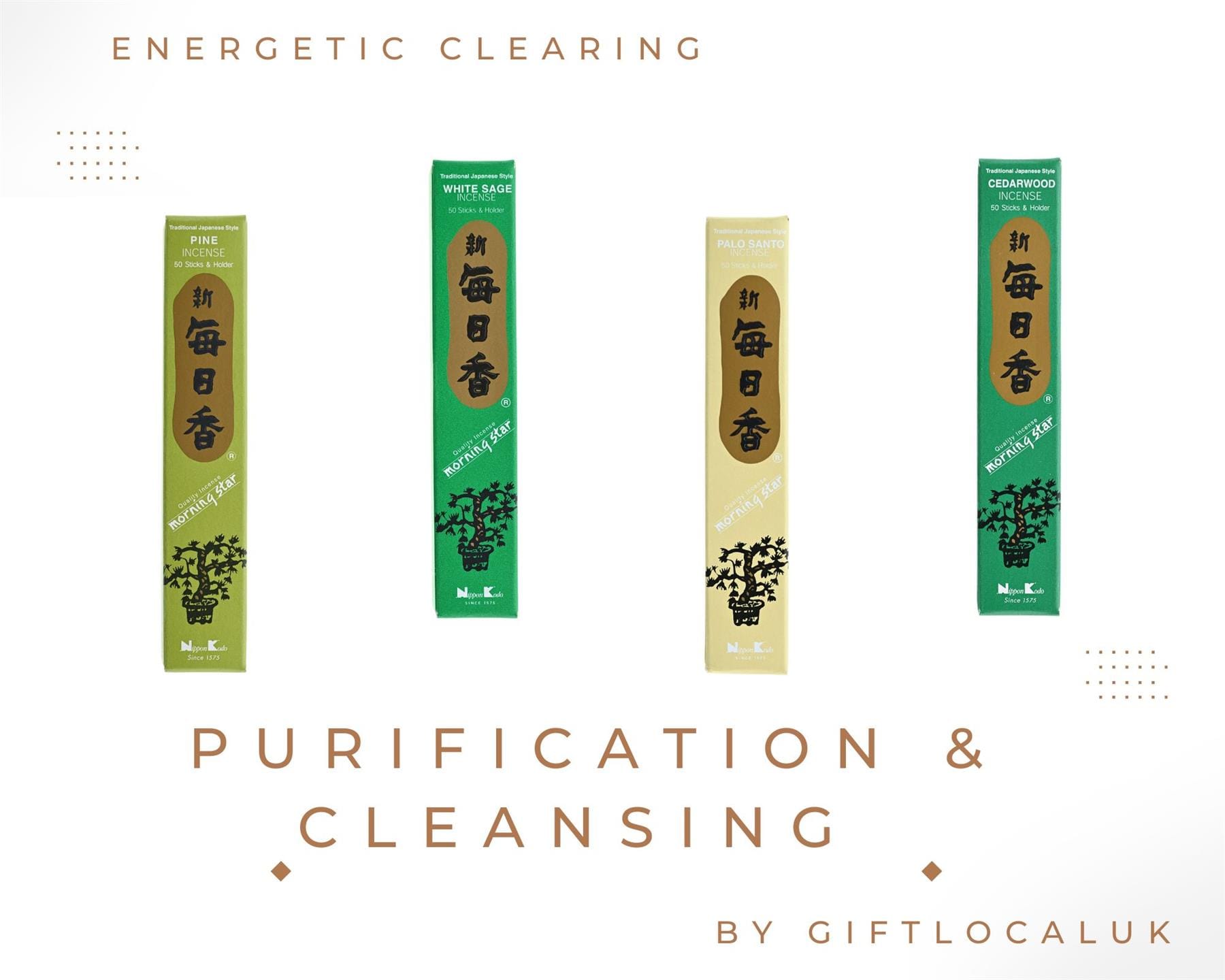 Morning Star Set - Purification & Cleansing - 50 Eco Incense Sticks